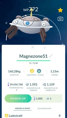   Pokémon Go Magnezone Shiny Tausch Pokedex #462 4. Gen Schillernd Magnetilo