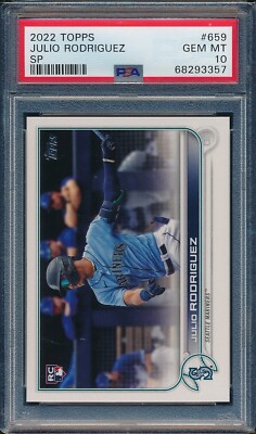 2022 Topps Image Variation Julio Rodriguez SP Rookie RC Mariners PSA 10 659 QTY