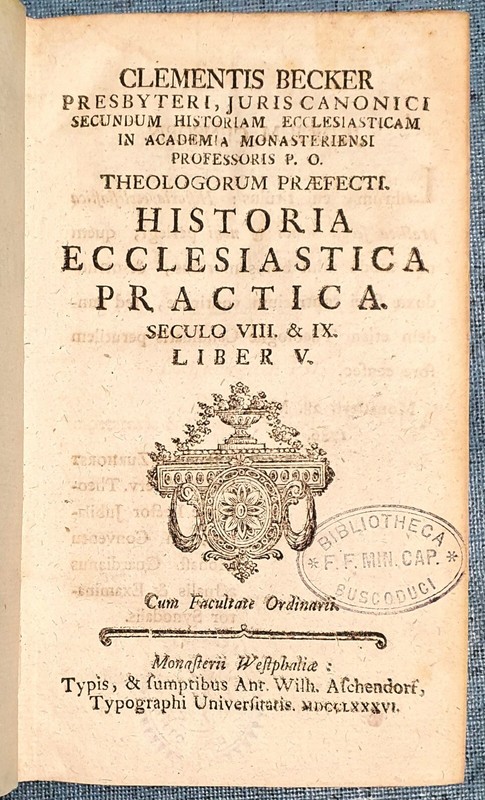 1784 Historia Ecclesiastica Practica Clementis Becker RaritÃ¤T Antik Buch Selten