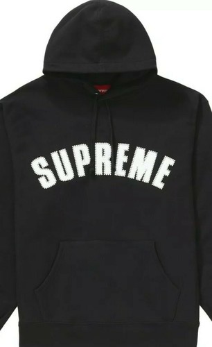 Supreme Pearl Logo Hooded Sweatshirt - Black - XL | eBay