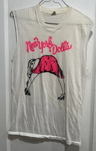 RARE Vintage New York Dolls T Shirt Single Stitch Screen RARE Vintage New York Dolls T Shirt Single Stitch Screen