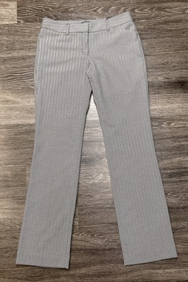 EXPRESS WOMEN'S EDITOR BARELY BOOT HERRINGBONE PANTS BLACK/WHITE SIZE 6R NEW