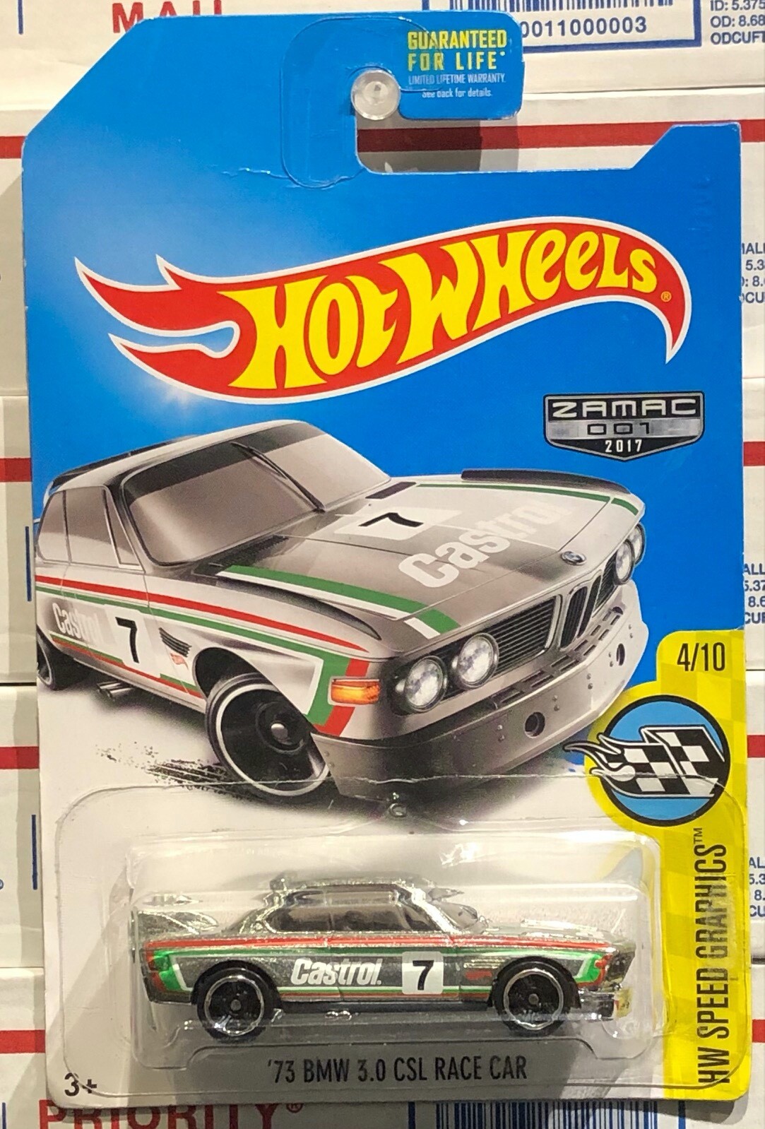 2017 HOT WHEELS '73 BMW 3.0 CSL RACE CAR, #4/10 HW SPEED