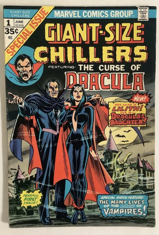 GIANT SIZE CHILLERS #1 ~ 1974 MARVEL ~ 1ST APP LILITH, DRACULA
