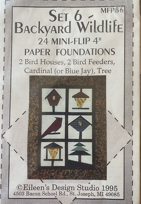 Eileen's Design Studio BACKYARD WILDLIFE Bird Birdhouse Quilt PATTERN Paper Foun