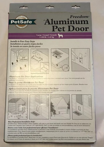 PetSafe Freedom Aluminum Pet Dog Door LARGE 1-100 LB. Model # HPA11-11600 lot G1