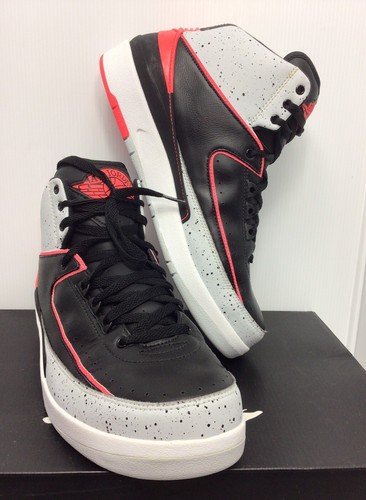 NIKE JORDAN 2 RETRO BLACK-INFRARED 23-PURE PLATINUM-WHITE
