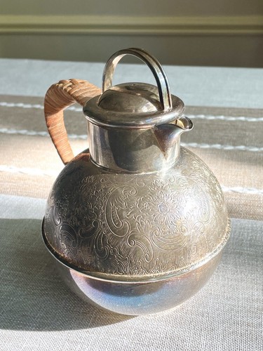 1950s Barker Bros Silver Electro Plated Nickel, Wicker