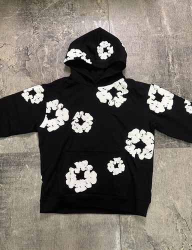 Pre-owned Denim Tears Cotton Wreath Sweatshirt Hoodie Black Size Medium(brand New)
