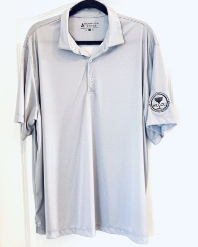 Bermuda Sands Men’s Gray Polyester Shirt XXL Embroidery on Sleeve Golf Club
