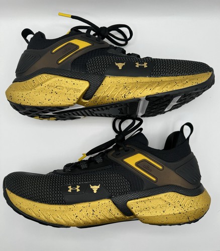 Under Armour スパイクシューズ ブラック/イエロー Under Armour Black Adam x Project Rock 5 Anti Hero Men's Size 10.5