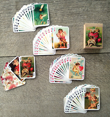 Playing Cards (Poker Deck 54 Cards) Valentine's Day Vintage Love Cupids 061