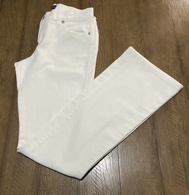 Blue Asphalt Women s White Denim Bootcut Jeans Size 7 Preowned