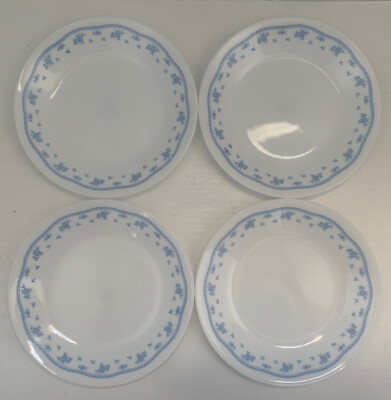 4 CORELLE Corning MORNING BLUE Bread Plates SET 6 3/4  NWOT NEW