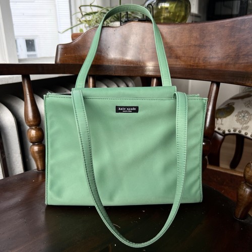 kate spade SAM グリーン ハンドバッグ Kate Spade Vintage Nylon Sam Shoulder Bag Sage Green | eBay