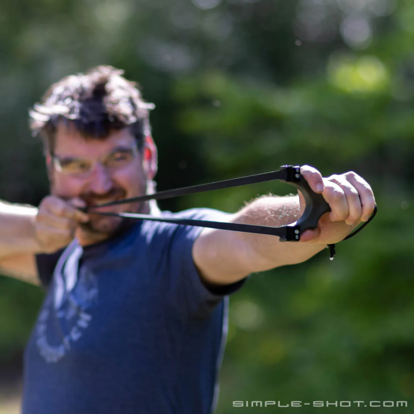 SimpleShot SCOUT XT Slingshot Bundle with 2 Flat Bands, Spinner Target, and Ammo