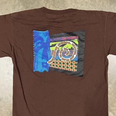 Vintage Dockers T Shirt Original Khakis Get Inline To Get Online Brown Sz M SLIM