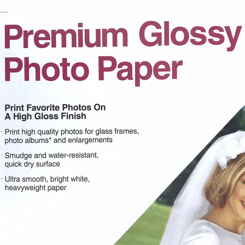 Epson Premium Photo Quality Glossy Ink Jet 8.5 X 11  68 lb 70 Sheets S041467