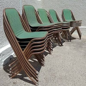 17 vintage Sebel Stacking chairs. Indoor, outdoor, cafe ...