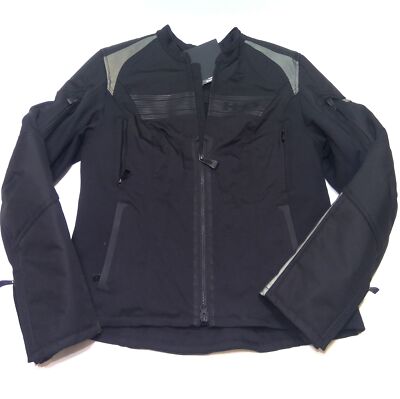 Pre-owned Harley-davidson Womans  Ledgeview Stretch Riding Jacket Medium 98335-19vw In Black