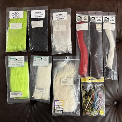 Fly Tying Materials - Saddle Hackles Calf Tails Streamer Hair Marabou