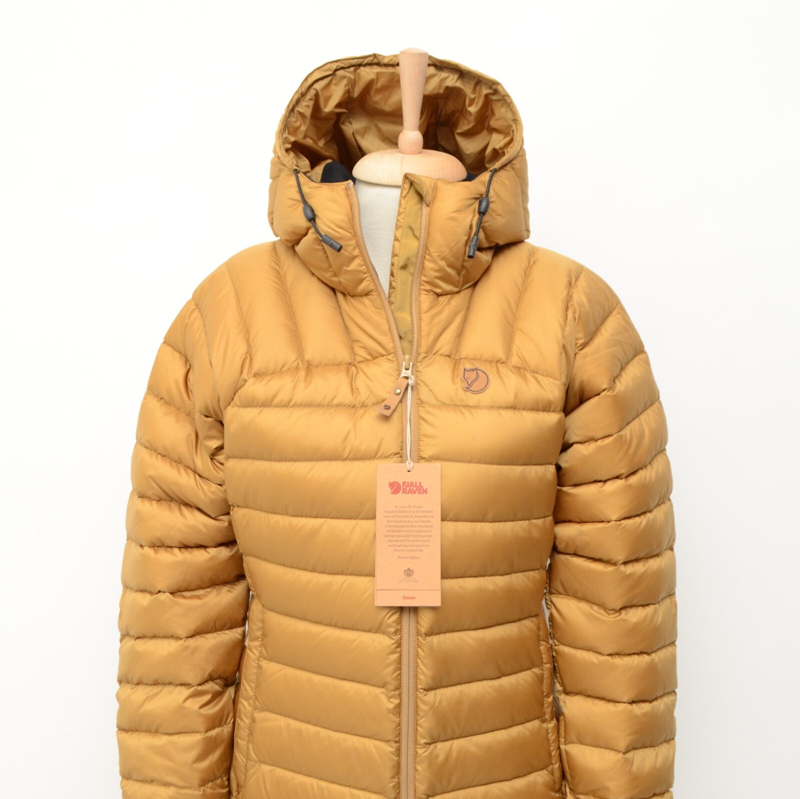 Pre-owned Fjall Raven Women's Fjallraven Snow Flake Parka Down Jacket Coat Buckwhear Brown Size Xs