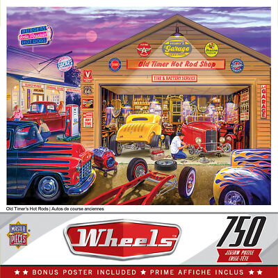 MasterPieces - Wheels - Old Timer's Hot Rods 750 Piece Jigsaw Puzzle