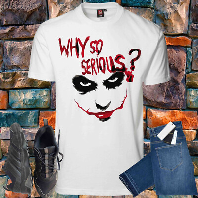 Why so serious Joker Print T-Shirt Tshirt 
