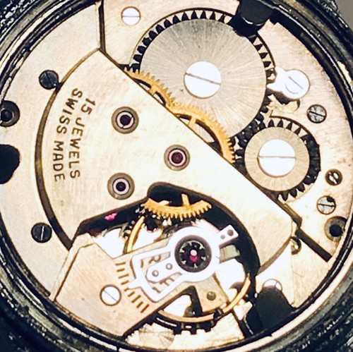 Antique 15 Incabloc Waterproof Non Magnetic Mechanical Swiss Wristwatch Military