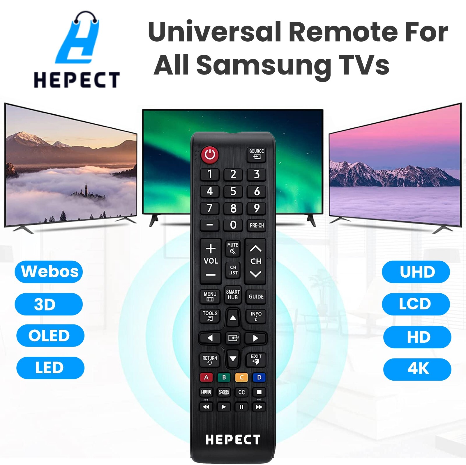 Control For All Samsung Lcd Led Hdtv 3d Smart Tvs New