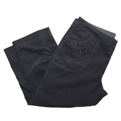 Athleta Schoeller Graphite Black Denim Capris. Sz. 14