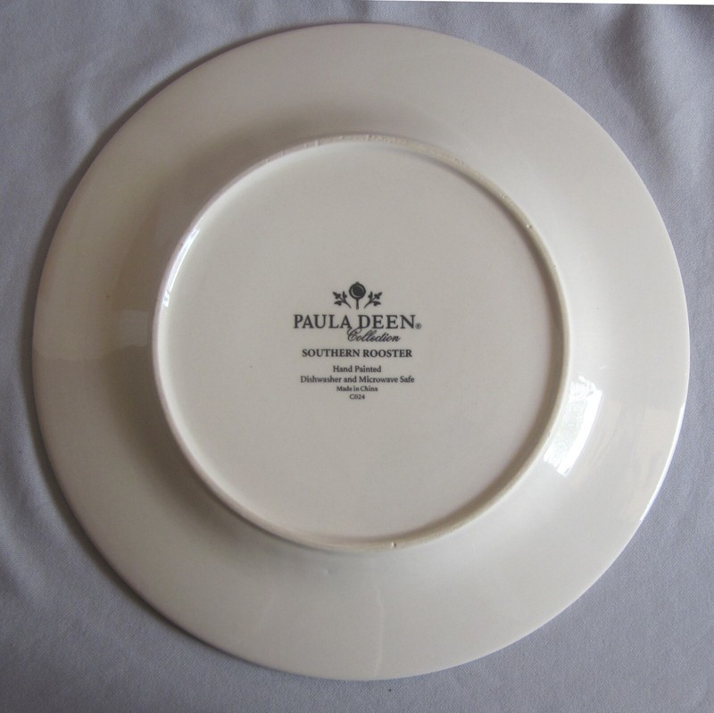 Dinner Plate Paula Deen China Southern Rooster Pattern 11"