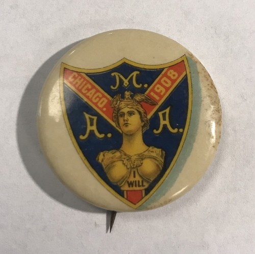 VINTAGE AMA AMERICAN MEDICAL ASSOCIATION CHICAGO CONVENTION 1908 AND 1924 PINS