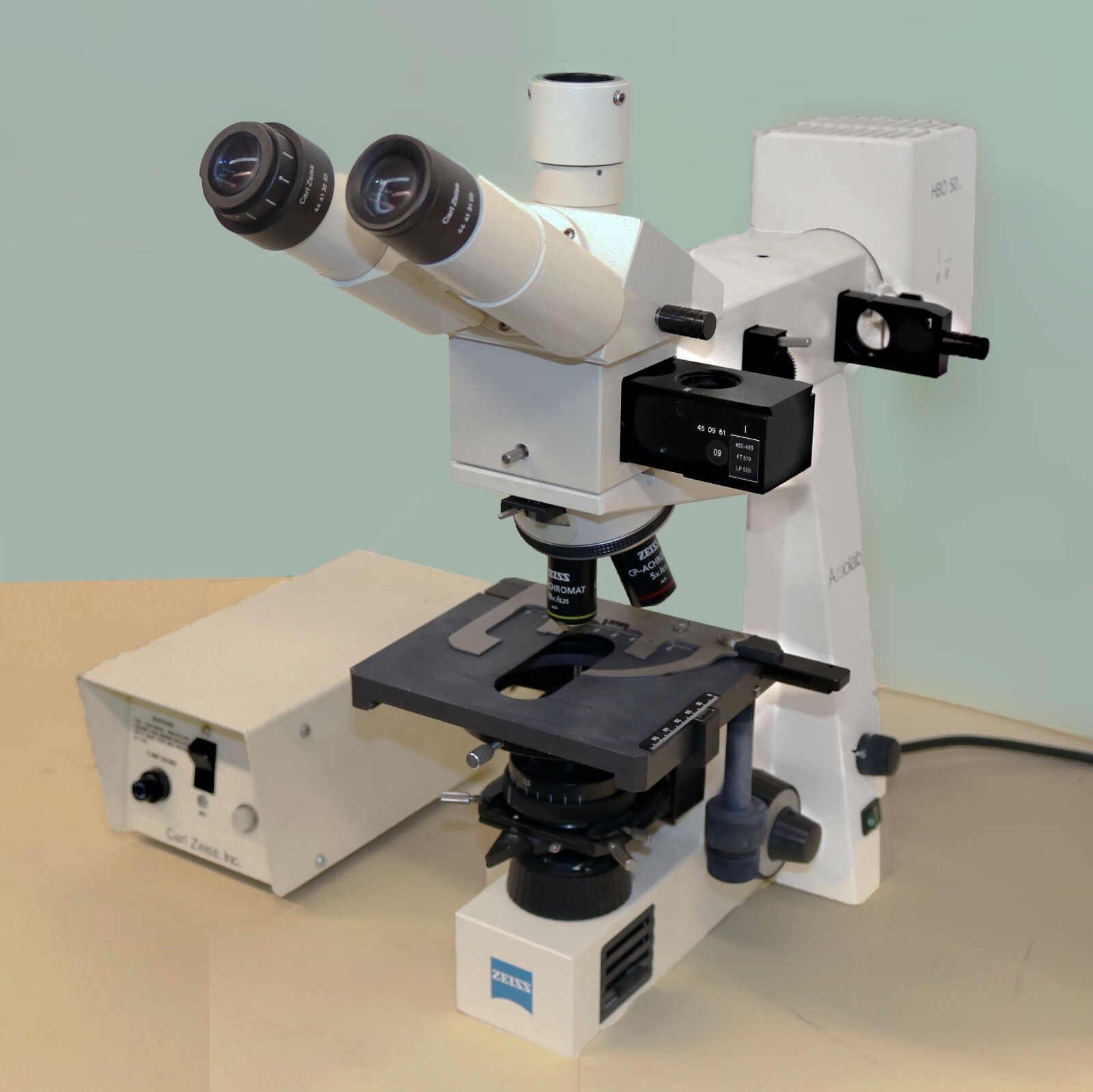 Zeiss Axiolab RE Upright Trinocular Fluorescent Microscope