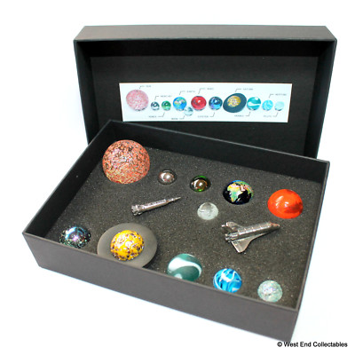 Collectors Solar System Model Orrery Ultimate Marble Collection - Glass Planets