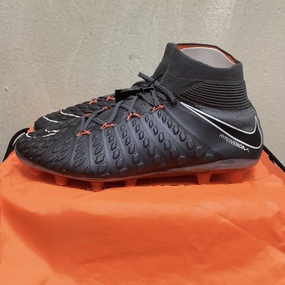 NIKE HYPERVENOM PHANTOM 3 ELITE DF AG-PRO GREY SOCCER CLEATS SIZE 9 (AH7397-081)