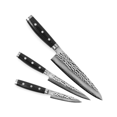 Enso HD Knife Set - Made in Japan - VG10 Hammered Damscus Japanese Stainless ...