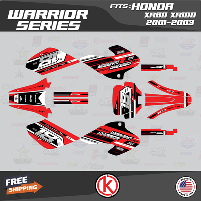 Graphics Kit for HONDA XR80 XR100 (2001-2003) Warrior Series