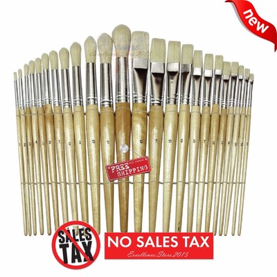 NEW Paint Brush Set Acrylic Oil Artist Watercolor 24 Piece Painting Brushes 