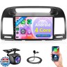 4Core 4G+64G Android Car Radio for Toyota Camry 2000-2006, Rimoody Car Stereo Wireless Carplay Andorid auto Mirror Link 9'' HD Touchscreen GPS WiFi Bluetooth FM/RDS EQ SWC Backup Camera