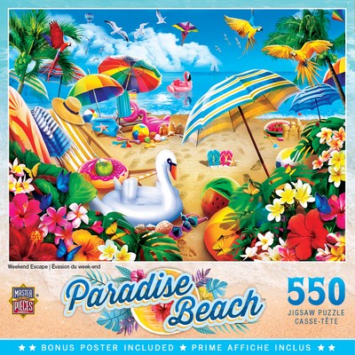 MasterPieces - Paradise Beach - Weekend Escape 550 Piece Jigsaw Puzzle