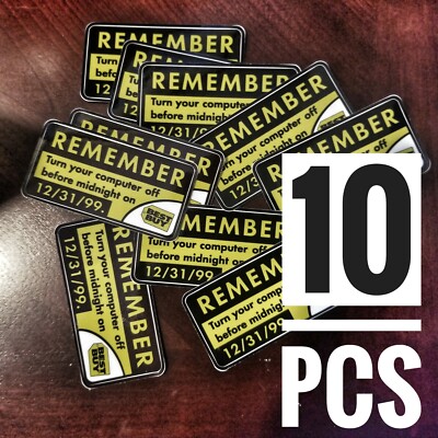 Best Buy Y2K REMEMBER Turn Your Computer Off Retro PC Case Decal Stickers 10 pcs
