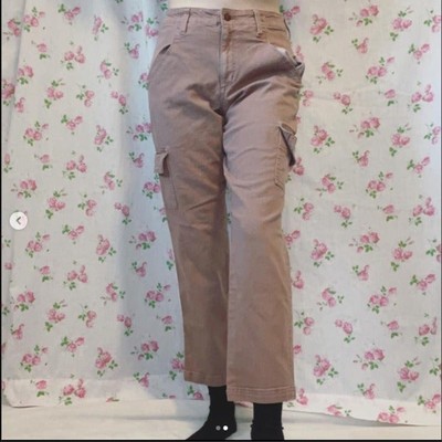 light brown high waisted cargo pants