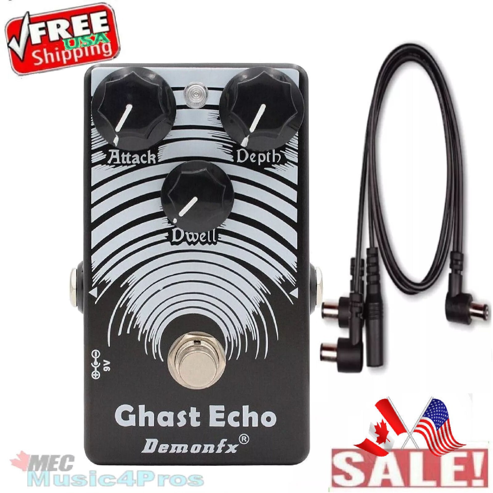 Demonfx Ghast Echo (Chamber) Springy Reverb Guitar Effect