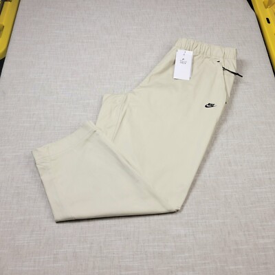 NIKE Tech Pack Pants Large Mens Khaki Beige Black with Belt