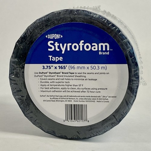 Sheathing Flashing Tape 3.75” x 165 ft Dupont Styrofoam Tape 1 Roll Free Ship