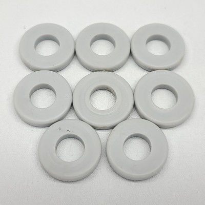   Meccano Junior Advanced Toolbox Maker System Parts - (8) Grey Spacer Washers