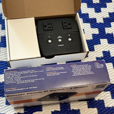 3Gstore Remote Power IP Switch - 2 Outlets *PRE-OWNED* Computer ATM Modem Router