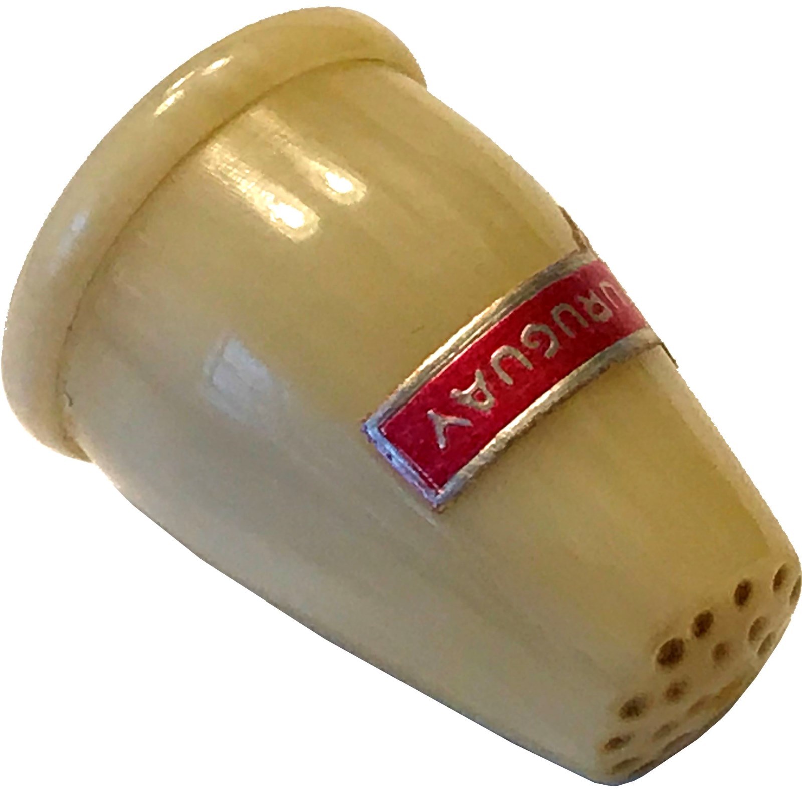 Vintage Thimble Bovine(?) horn, made in Uruguay