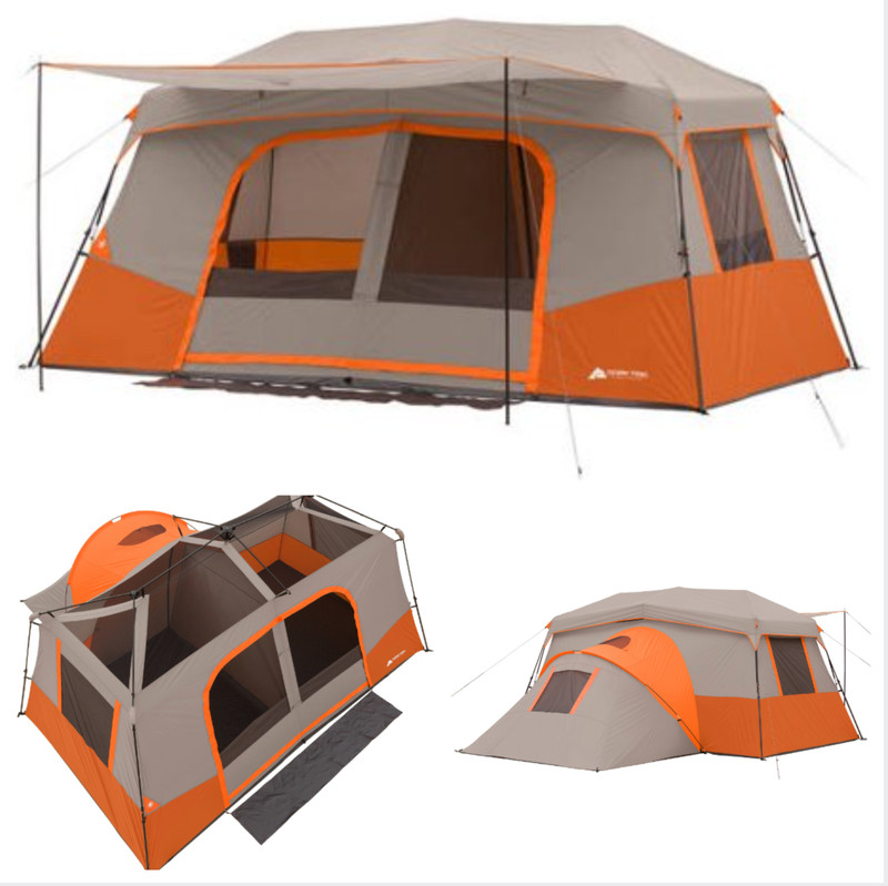 Ozark Instant 14x14 Family Cabin Camping Tent W/ Rainfly Private